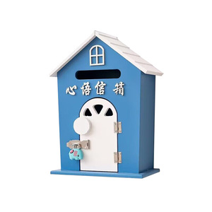 Boîte de rangement murale en forme de maison en bois, pour la maison, la salle de classe, organisateur décoratif, matériau MDF, à un seul niveau - Product Image 5