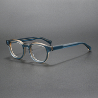 Montures de lunettes de luxe en gros, montures haut de gamme pour femmes, montures de lunettes rondes en acétate tendance avec logo personnalisé