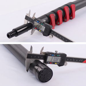 24Ft bastone telescopico in fibra di carbonio portatile eco-friendly per la pulizia della casa strumenti personalizzati di estensione palo di bloccaggio - Product Image 5