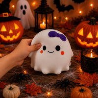 Crazy Fun Ghost Squishy TPR Blanc et Violet avec Nœud Papillon, Coffret Unisexe, 6 ans et plus, CXGS, Fabriqué au Zhejiang