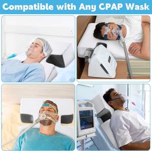 <span class=keywords><strong>Oreiller</strong></span> ergonomique CPAP <span class=keywords><strong>pour</strong></span> l'<span class=keywords><strong>apnée</strong></span> <span class=keywords><strong>du</strong></span> <span class=keywords><strong>sommeil</strong></span> <span class=keywords><strong>pour</strong></span> dormir sur le côté, réduit les fuites d'air et soulage la pression faciale - Product Image 4