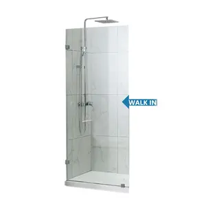 高安全性卓越质量10毫米12毫米钢化钢化硬化和磨砂酸蚀刻淋浴浴室玻璃门