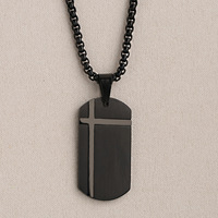 Collier avec pendentif carré en acier inoxydable, style classique, unisexe, cadeau de luxe léger pour un anniversaire