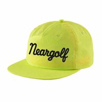 Casquette de baseball fluorescente en gros à calotte souple, visière plate brodée, style streetwear, exportateur d'usine