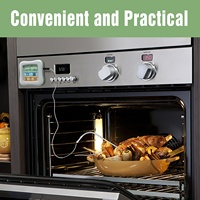 Termometer Daging Oven Layar Sentuh Digital Terbaru, Pembacaan Cepat untuk Memanggang Makanan, Termometer Dapur BBQ untuk Hadiah Natal