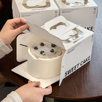 Boîtes à gâteaux biodégradables de qualité alimentaire, uniques, blanches, avec laminage mat, avec logo, vente en gros par le fabricant
