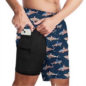 Trajes de Baño para Hombre de Secado Rápido con Estampado Animal, Cintura Elástica con Cordón, Pantalones Cortos de Baño en Varios Colores, Poliéster/Nailon Sublimado - Product Image 4