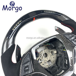 Volant en Fiber de carbone véritable fait à la main adapté pour volante Chevrolet <span class=keywords><strong>Camaro</strong></span> SS Convertible Zl1 2016 2017 2018 2019 2020 2021 <span class=keywords><strong>2022</strong></span> - Product Image 4