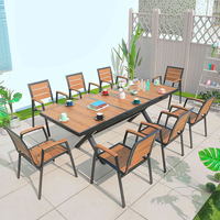 Table à manger extensible d'extérieur de 240 cm de long