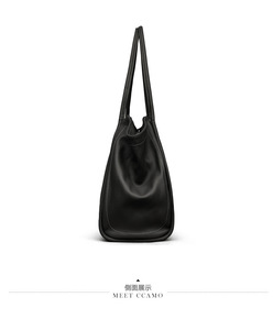 Sac à bandoulière décontracté tendance, grande capacité, en cuir véritable, sacs fourre-tout pour femmes, fabrication de grands sacs à main - Product Image 5