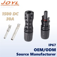 Connecteur solaire JOYL MC4-1500VDC à broches creuses 30A pour système photovoltaïque résidentiel sur toiture