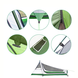Tenda da Escursionismo Premium per Una Persona con Punti di Ancoraggio Rinforzati per Ambienti Ventosi, Rifugio Tattico per Addestramento e Sopravvivenza - Product Image 6