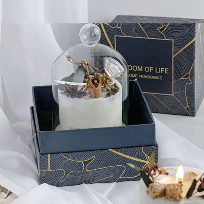 High-end Scented Candle Soy Wax And Fragrance Oils Aromatherapy Aroma Candles With Glass Jar In Luxury Gift Box