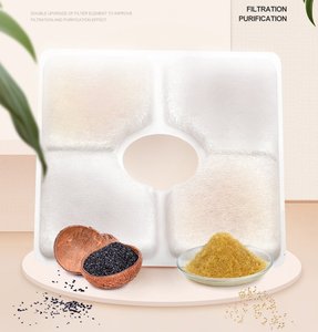 Filtre de remplacement pour <span class=keywords><strong>fontaine</strong></span> à <span class=keywords><strong>eau</strong></span> pour animaux de compagnie, 4 couches, écologique, élégant, portable, en coton, étanche, pour chats - Product Image 5