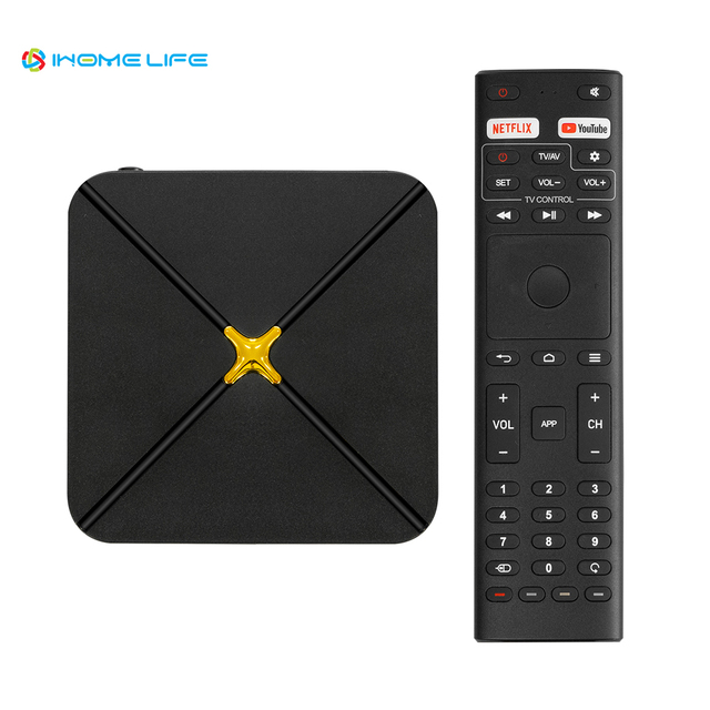 Ihomelife Amlogic S905 Quad Core 4K Smart TV Box with 2GB RAM Dual Band WiFi Android 14 Free OEM Interface OTT Support Custom UI