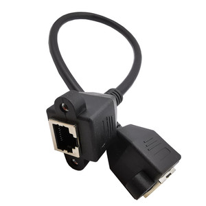 อะแดปเตอร์เครือข่าย Cat5e RJ45 หญิงต่อหญิง 0.3 ม. พร้อมขายึดสำหรับต่อขยายอีเธอร์เน็ต - Product Image 2