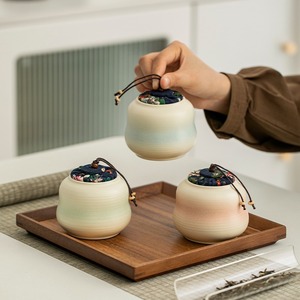 Light Luxury Small <strong>Tea</strong> Storage <strong>Canister</strong> Ceramic Exquisite <strong>Tea</strong> Awakening Jar Customizable for Simple Modern Style Coffee <strong>Tea</strong> <strong>Sets</strong> - Product Image 1
