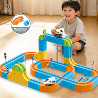 Jouet de train magnétique anti-gravité Chengji, circuit de train de dessin animé à construire soi-même, ensemble de blocs de construction STEM, jouet éducatif à lévitation électrique