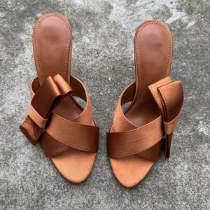 Da <span class=keywords><strong>donna</strong></span> <span class=keywords><strong>eleganti</strong></span> sandali con fiocco a punta aperta con tacco alto Design <span class=keywords><strong>Slip</strong></span>-<span class=keywords><strong>On</strong></span> per l'estate all'aperto - Product Image 2