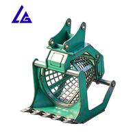 Cubo de cribado de biomasa de malla fina más vendido, cubo de cribado hidráulico para minería, para separación de piedras