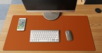 Tapis de bureau antidérapant en cuir PU, protection imperméable pour ordinateur portable et de bureau