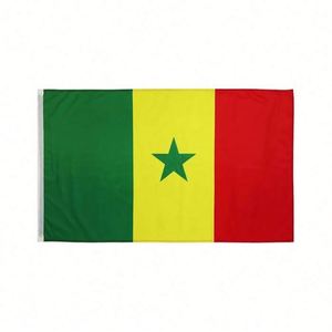 ธงอะลูมิเนียมขายส่ง พิมพ์ดิจิทัล เย็บสองชั้น ตกแต่งสำหรับแคมเปญการเลือกตั้ง ธงเซเนกัลขนาด 3x5 ฟุต สำหรับงานเฉลิมฉลอง - Product Image 1