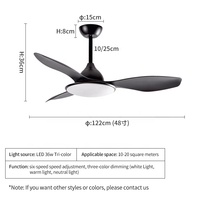 C257 Ventilateur de plafond de 48 pouces avec kit d'éclairage avec télécommande Ventilateur de plafond de 48 pouces avec kit d'éclairage