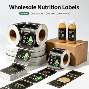 Etiquetas de Nutrición Rectangulares Personalizadas Mourishon Forest, Autoadhesivas, de Papel Impermeable, Impresión Digital, Paquete al por Mayor para Bebidas - Product Image 1