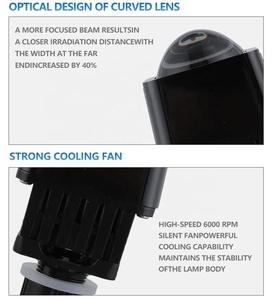 Idison j3y 12V 1.5 inch ma trận chùm cao <span class=keywords><strong>LED</strong></span> ống kính máy chiếu mini 25W trang bị thêm bóng đèn cho tất cả các mẫu xe bao gồm PRIUS - Product Image 3