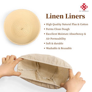 XH fabbrica 9 pollici di pasta rotonda ciotole impermeabilizzanti <span class=keywords><strong>per</strong></span> il <span class=keywords><strong>pane</strong></span> con fodere perfette <span class=keywords><strong>per</strong></span> la cottura dei panettieri a lievitazione naturale - Product Image 5