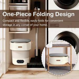 Mini laveuse 15L améliorée avec panier rotatif vêtements machine à laver pliante de sous-vêtements - Product Image 5