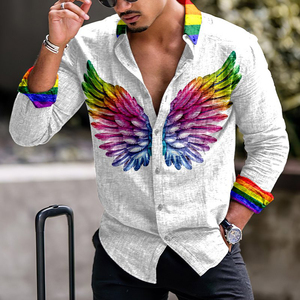 無料サンプル卸売キューバカラーボタンダウンシャツCamisas Africana Grande Taille Homme Chemises Shirts for Men New Styles - Product Image 2