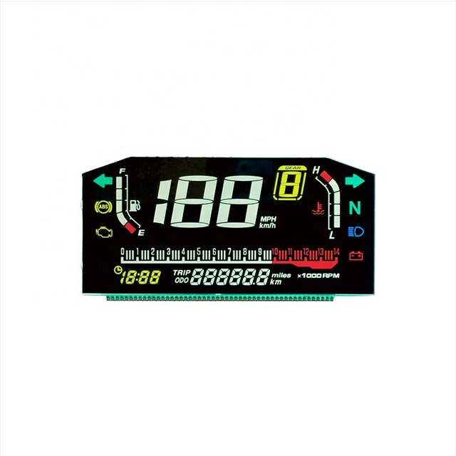 Factory Custom Monochrome Transparent LCD Screen With Silk Screen Segment Code Display for Automotive