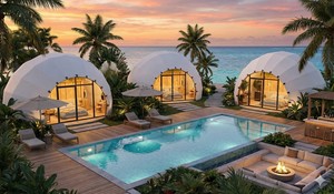 Tente dôme de luxe pour glamping, facile à installer, résistante aux intempéries, idéale pour les camps de tourisme dans le désert, vente en gros - Product Image 5