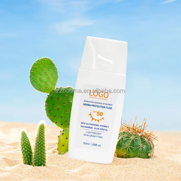 Beauty Skin Care Sun Block SPF 50 Sunscreen UV Protector Brightening Refreshing Whitening Sunblock Cream For Face