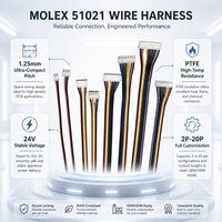 Molex 51021 Series 2P 3P 4P 5P 6P 20P Faisceau de câbles automobiles pour connecter l'antenne GPS Faisceau de câbles pour appareils ménagers PTFE