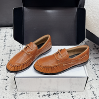 Mocassins plissés à lacets en faux daim pour femmes, chaussures bateau plates décontractées et confortables pour le quotidien et le bureau, également adaptées aux hommes