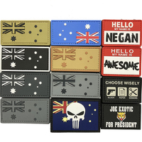 Vente en gros, usine chinoise, Badges tactiques personnalisés 2D/3D en caoutchouc souple PVC avec attache à crochet