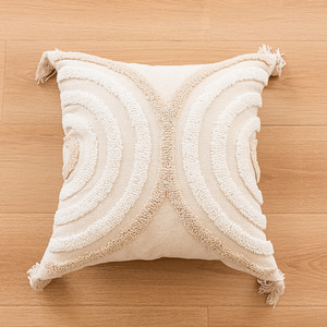 Autres oreillers fonctionnels Oreillers nordiques pour usage domestique Canapés simples avec <span class=keywords><strong>coussins</strong></span> à pampilles Taies d'oreiller en peluche à petite grille Vente en gros - Product Image 5