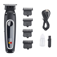 Barber professionnel sans fil 0mm zéro écart sculpture découpeuse tondeuse à cheveux tondeuses