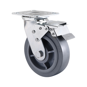 VIMA Smooth Industrial 6 Inch Swivel Caster Wheel TPR PP Castor for <b>Trolleys</b> Transportation Heavy Duty 260kg Load Capacity - Product Image 4
