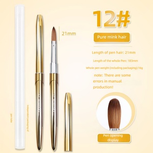 High Quality Nail Art <b>Brush</b> Acrylic Kolinsky <b>Brush</b> Acrylic Powder <b>Brush</b> logo Nail Tools - Product Image 3