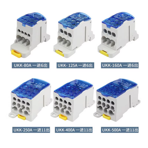 Connettore per circuiti di derivazione multiplo UKK a polo singolo, montaggio su guida DIN, 80A 125A 160A 250A 400A 500A, Prezzo di fabbrica - Product Image 2