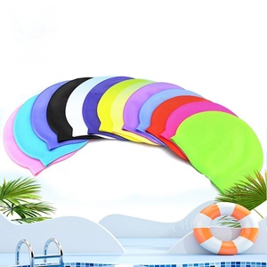 <span class=keywords><strong>Gorro</strong></span> de baño de silicona duradero personalizado OEM, logotipo para adultos impreso, diseño de mármol normal para nadadores - Product Image 6
