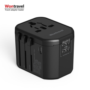 Wontravel Bộ Chuyển Đổi Du Lịch Điện Quốc Tế Thông Dụng USB Type C Kép Bộ Chuyển Đổi Phích Cắm Du Lịch Châu Âu Chuyển Đổi <span class=keywords><strong>4</strong></span> Trong <span class=keywords><strong>1</strong></span> - Product Image 5