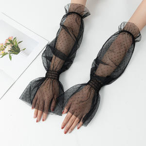 Elegantes Mangas Desmontables de Encaje con Delicados Volantes en <span class=keywords><strong>los</strong></span> Puños, Diseño Transparente y Cierre Elástico para un Accesorio Único - Product Image 3