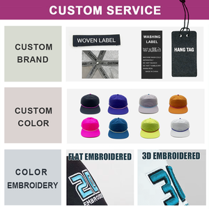 Gorras de Béisbol Personalizadas con Logotipo Bordado en 3D, 5 Paneles, Sin Estructura, Lisas, Deportivas, con Visera Plana, Cierre a Presión con Cuerda Ri 256, Diseño de <span class=keywords><strong>Gorra</strong></span> de Béisbol - Product Image 2