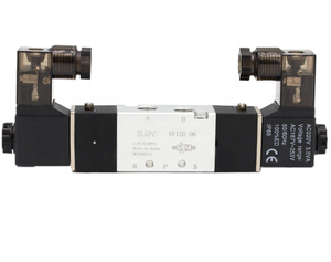 Válvula Solenoide Neumática de Doble Cabezal y Doble Bobina de 5 Vías, Válvula de Control de Aire, Válvula Base 4V120-06-1/8" Compatible con la Marca <span class=keywords><strong>Airtac</strong></span> - Product Image 1