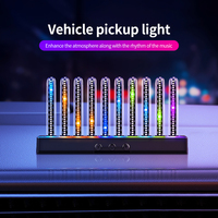 Lampe LED universelle RVB pour voiture, capteur de son, lumière d'ambiance rythmique musicale, contrôle vocal du véhicule, lumière d'atmosphère