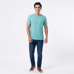 T-shirts pour hommes en coton à prix de gros, manches courtes, vêtements d'été, col rond, couleur unie, style streetwear, t-shirts décontractés pour hommes - Product Image 1